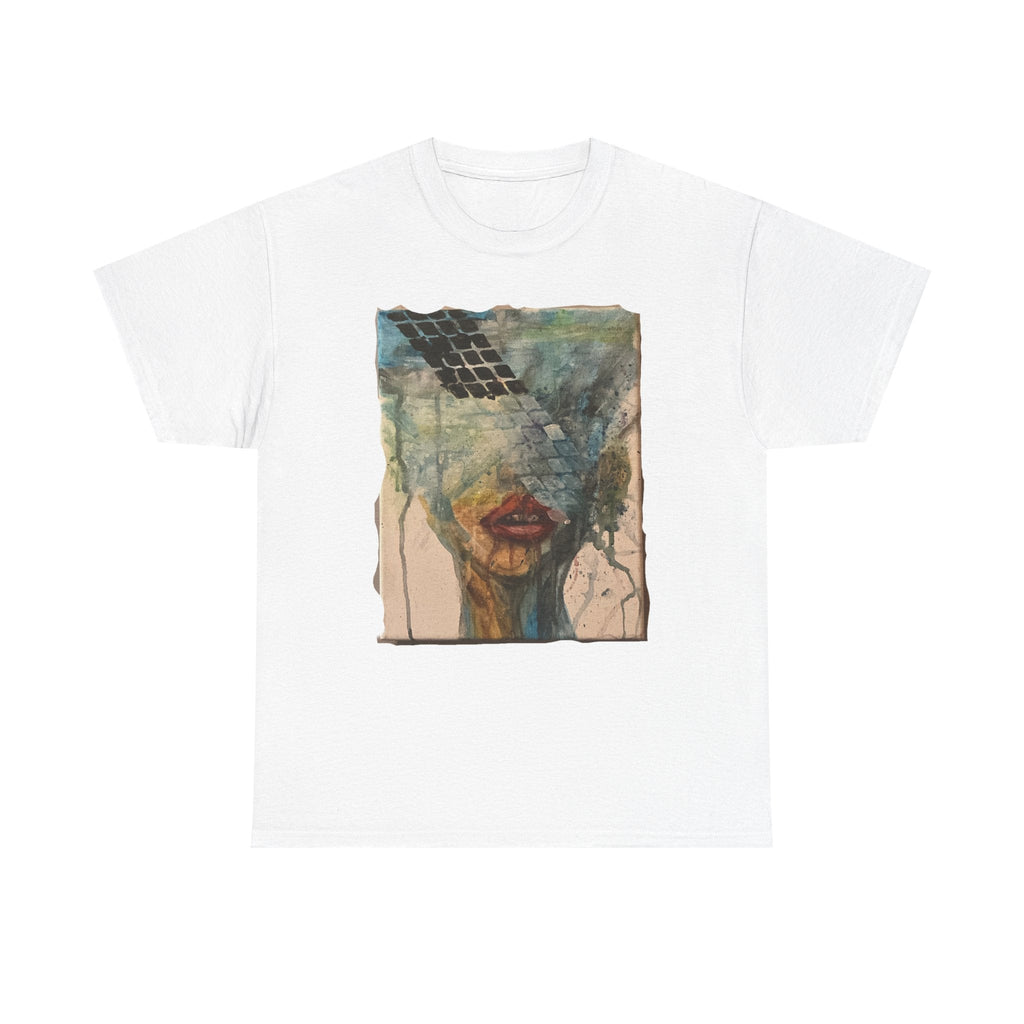 Abstract Portrait Art Tee — Surreal Watercolor Face Graphic T‑Shirt