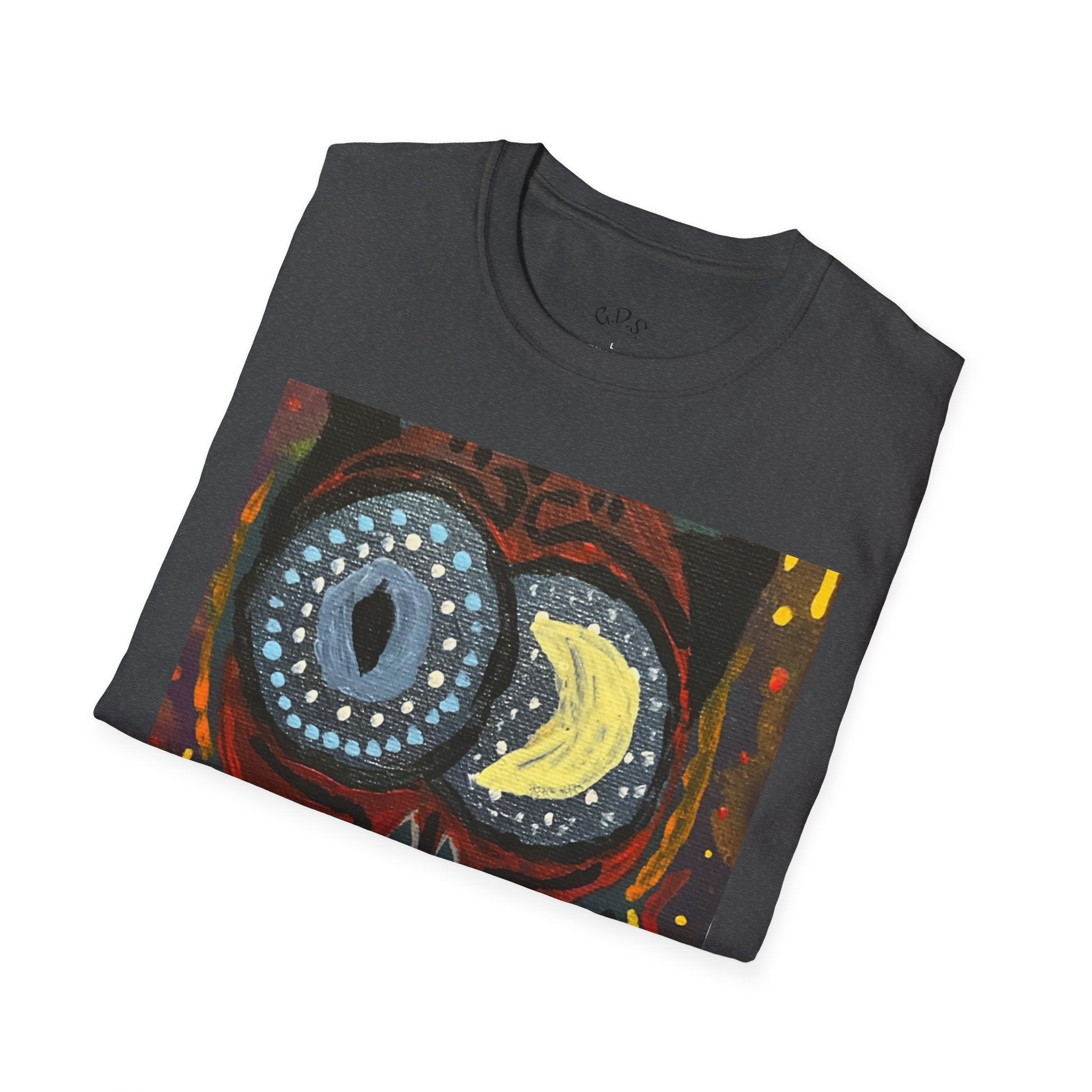Skull Moon Eyes T-Shirt — Surreal Tribal Art Tee