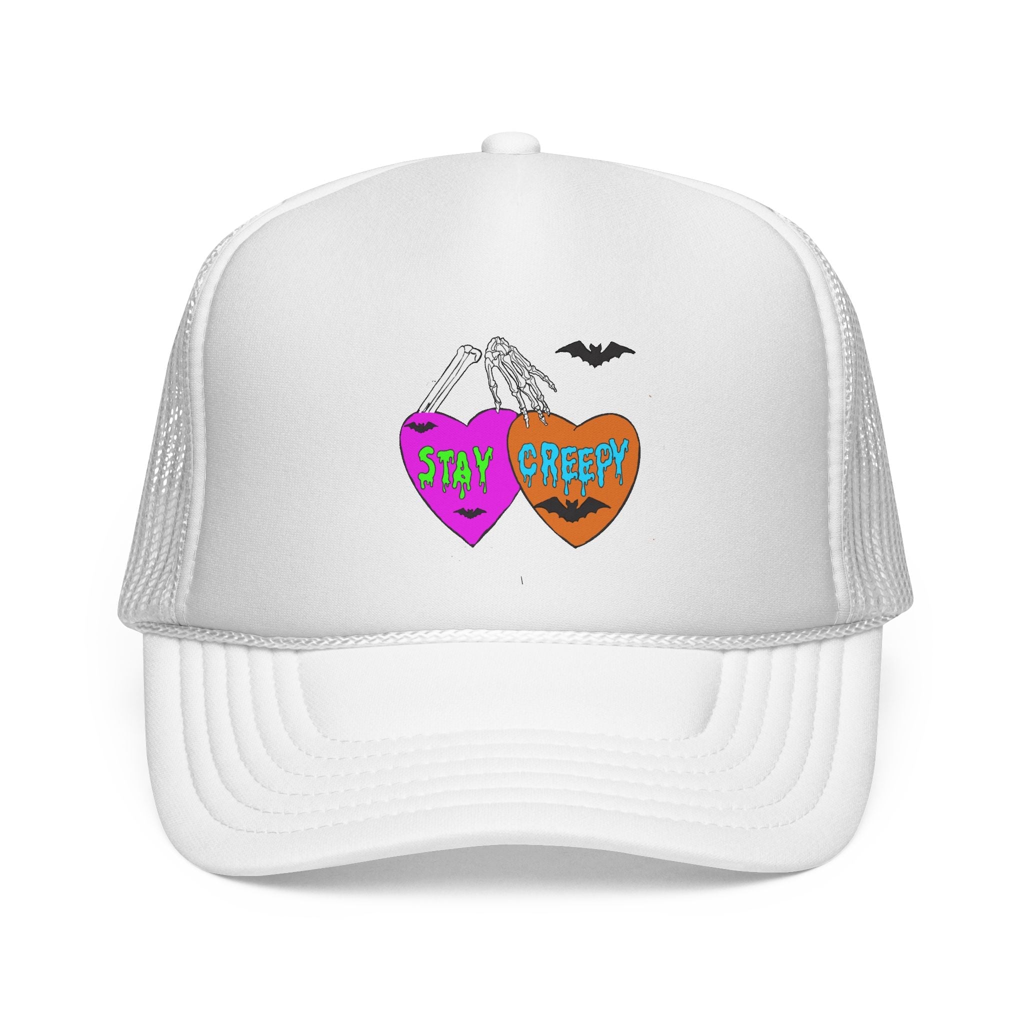 Copy of Pink Skull Dagger Trucker Cap — Retro Edgy Mesh Hat for Streetwear & Gifts