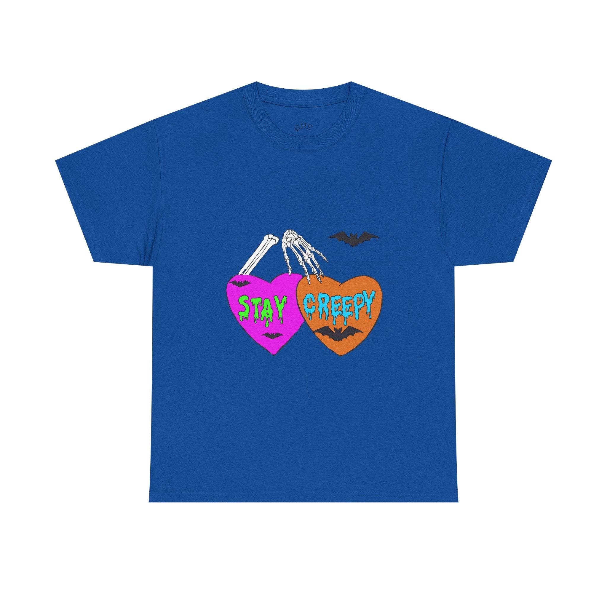 Stay Creepy Halloween Tee — Heart Skeleton Graphic T-Shirt