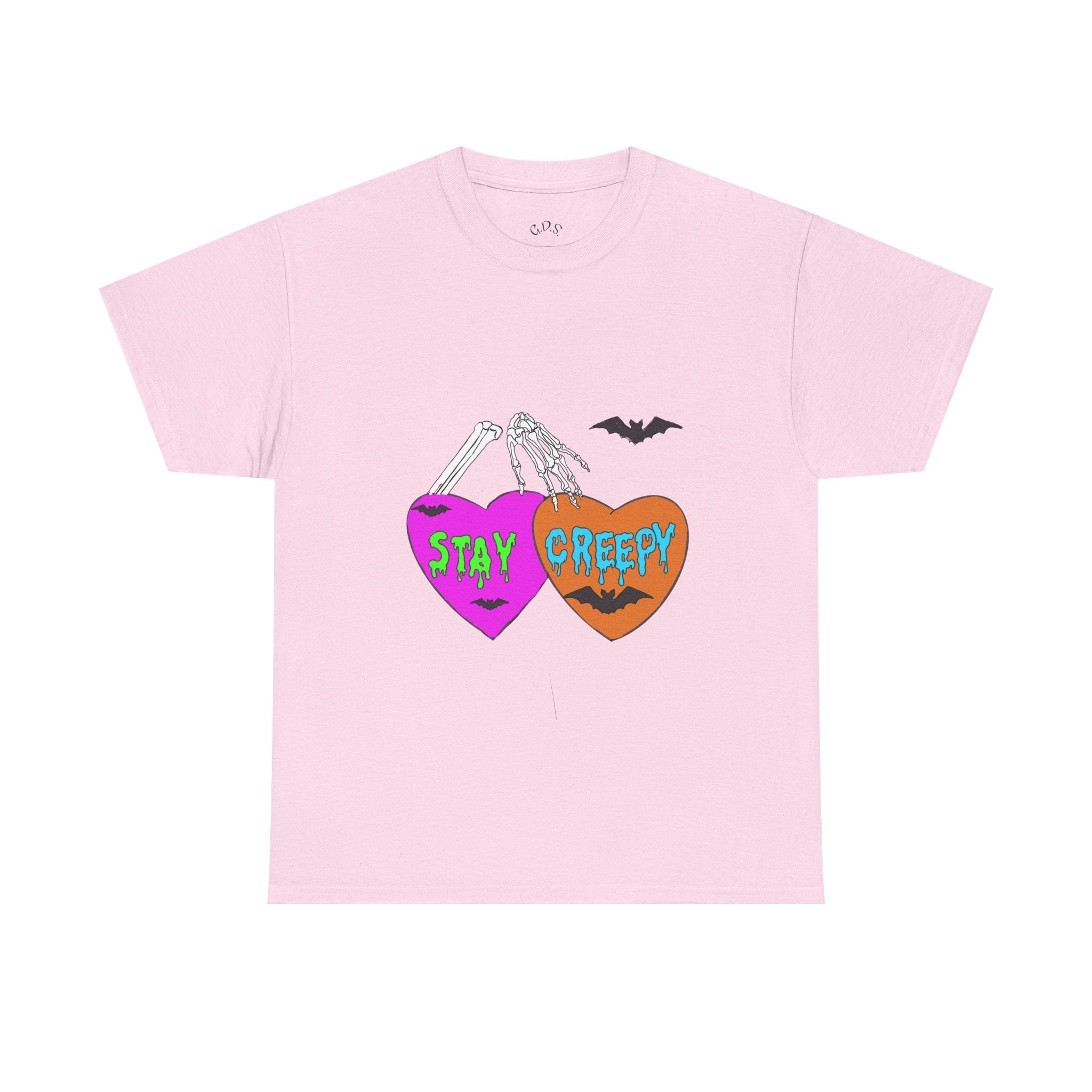 Stay Creepy Halloween Tee — Heart Skeleton Graphic T-Shirt
