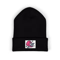 Embroidered Pink Alien Guitar Beanie – Cute Space Music Cuffed Hat