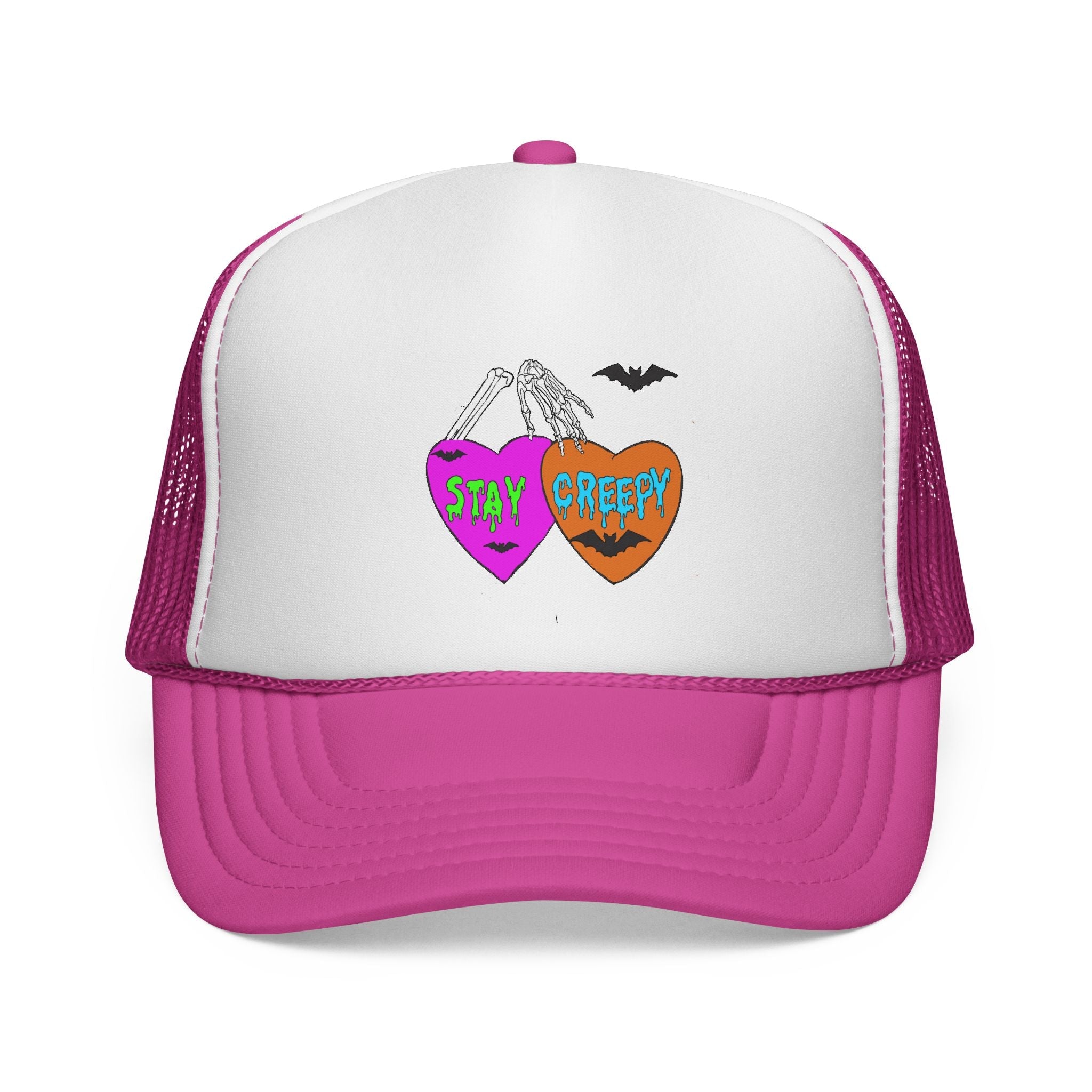 Copy of Pink Skull Dagger Trucker Cap — Retro Edgy Mesh Hat for Streetwear & Gifts