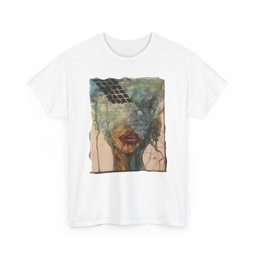 Abstract Portrait Art Tee — Surreal Watercolor Face Graphic T‑Shirt