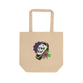 Skull Coffin Eco Tote Bag – Gothic Floral Reusable Shopper