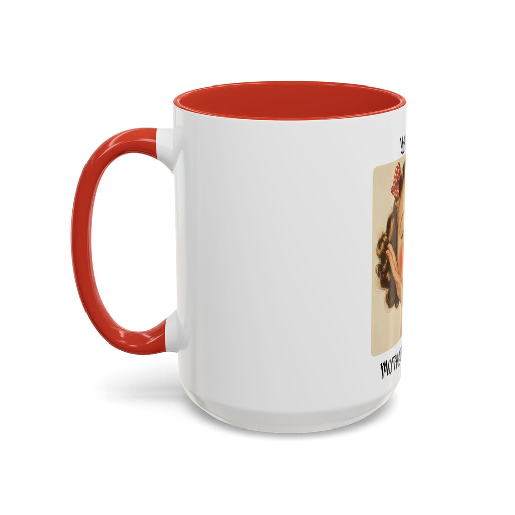 Vintage Pinup Coffee Mug – “Ya Feel Me Motherf***er?” Accent Ceramic Mug