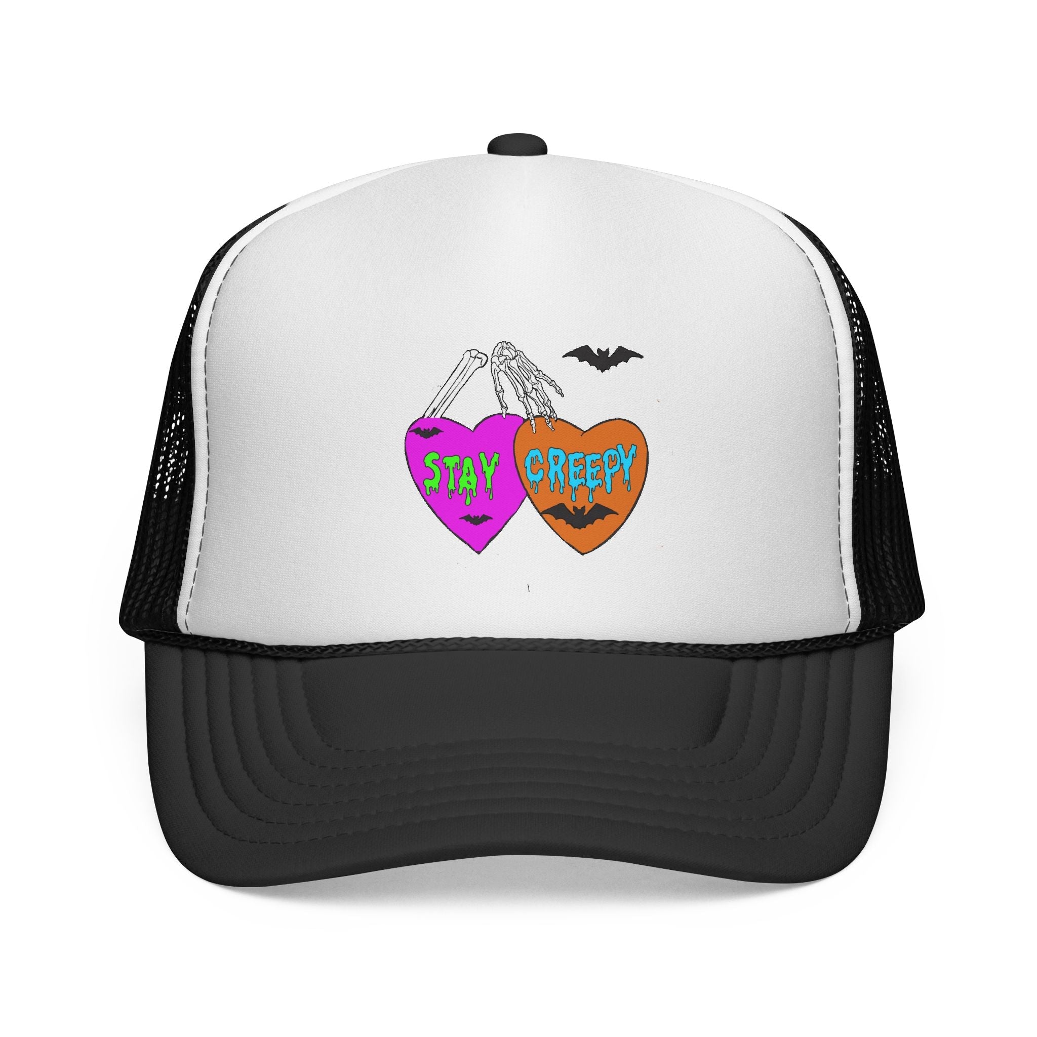 Copy of Pink Skull Dagger Trucker Cap — Retro Edgy Mesh Hat for Streetwear & Gifts