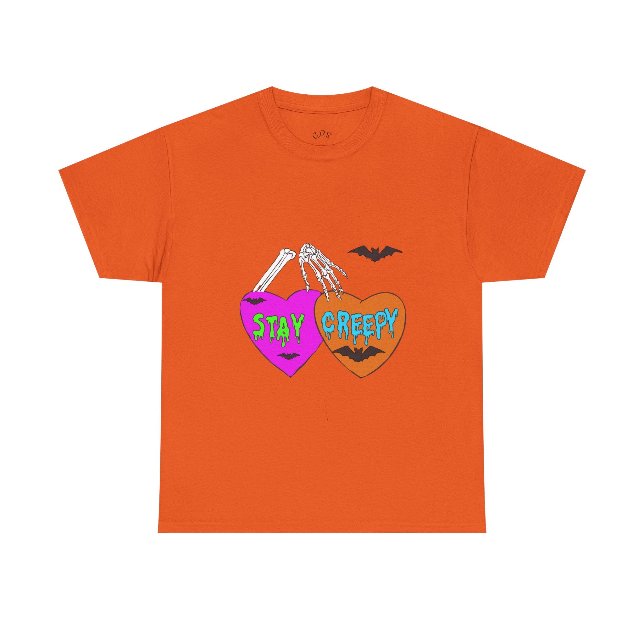 Stay Creepy Halloween Tee — Heart Skeleton Graphic T-Shirt